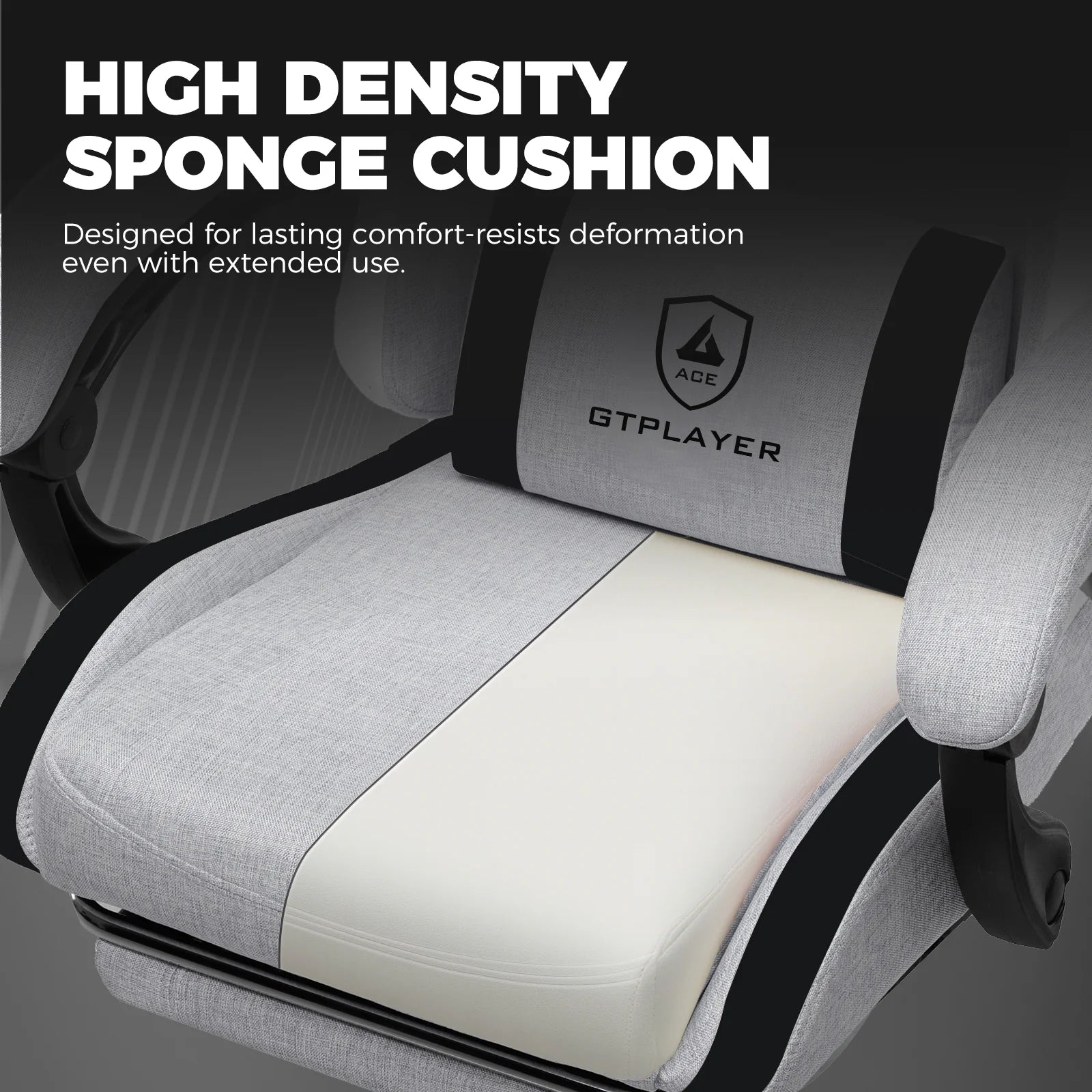 Gaming Chair with Footrest, Computer Gaming Chair for Adults and Kids, Height Adjustable Gamer Chair with 90-155° Recline & Removable Headrest Lumbar Support,Gray