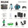 HILDA 4D 16 Linien Laser-Nivelliergerät 360° selbstnivellierend horizontal vertikal grünes Licht Profi-Werkzeug mit Fernbedienung Stativ