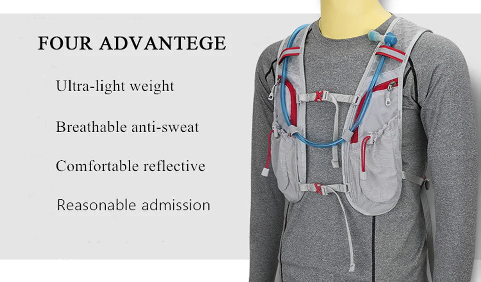 5L Breathable Vest Trail Running Backpacks Lightweight Male Cycling Run Jogging Marathon Backpack Riding Bike Climbing Bag