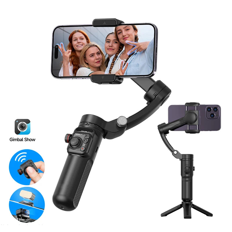 M02 Gimbal Stabiliser AI Auto Tracking Gimbal Selfie with Magnetic Remote Control 3-axis Stabilizer  Multi-Mode Shooting TikTok