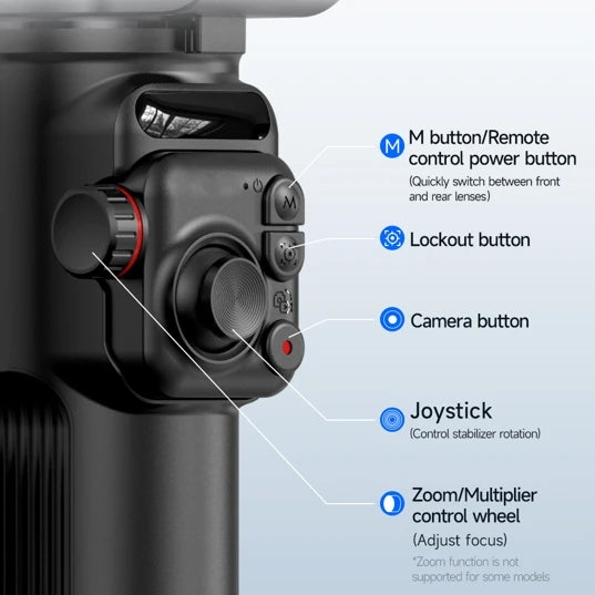 M02 Gimbal Stabiliser AI Auto Tracking Gimbal Selfie with Magnetic Remote Control 3-axis Stabilizer  Multi-Mode Shooting TikTok