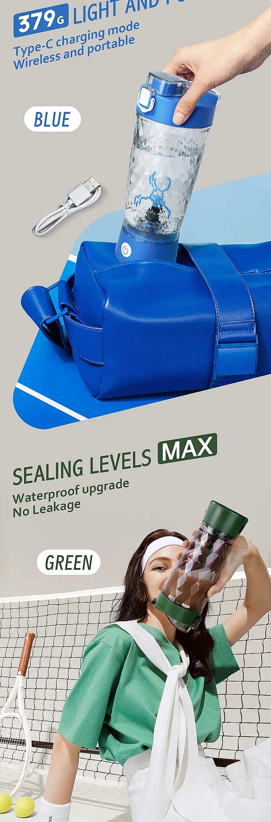 650ml Electric Protein Powder Mixing Cup Automatic Shaker Bottle Mixer Shake Bottle Milk Coffee Blender Kettle fro Gym Outdoor