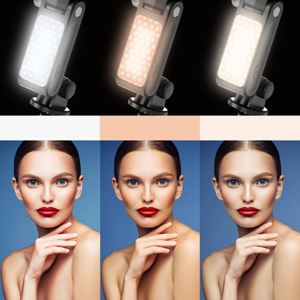 Q18 Desktop Following the shooting Mode Gimbal Stabilizer Selfie Stick Tripod with Fill Light for iPhone Cell Phone Smartphone