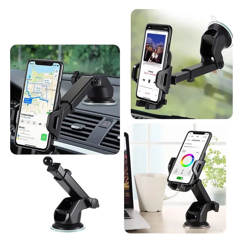 2026 NEW Universal Sucker Car Phone Holder 360° Windshield Car Dashboard Mobile Cell Support Bracket for Smartphones