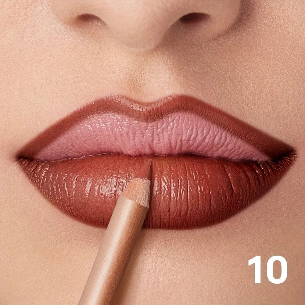 Nude Matte Lip Liner, Waterproof Long Lasting High Pigment Lip Pencil, Smooth Precise Lip Makeup Gift for Women