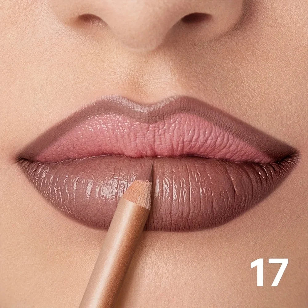 Nude Matte Lip Liner, Waterproof Long Lasting High Pigment Lip Pencil, Smooth Precise Lip Makeup Gift for Women