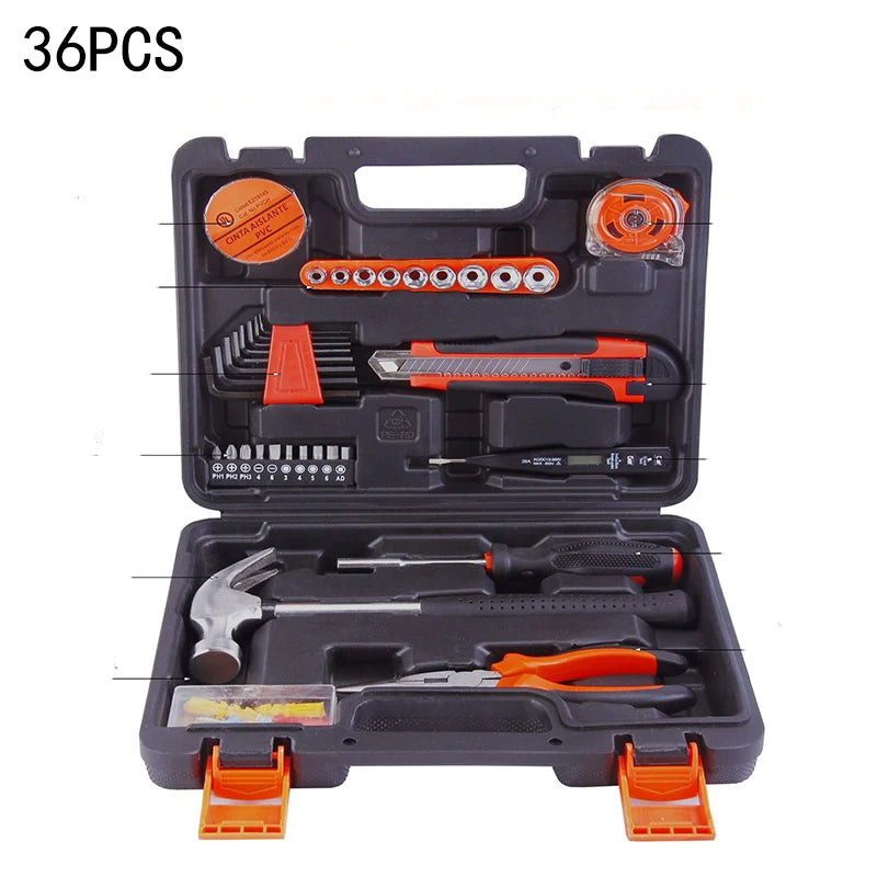New Hardware Tool Set Combination Tool Set Multifunctional Household Use Manual Woodworking Toolbox Manual Repair Tool Sets