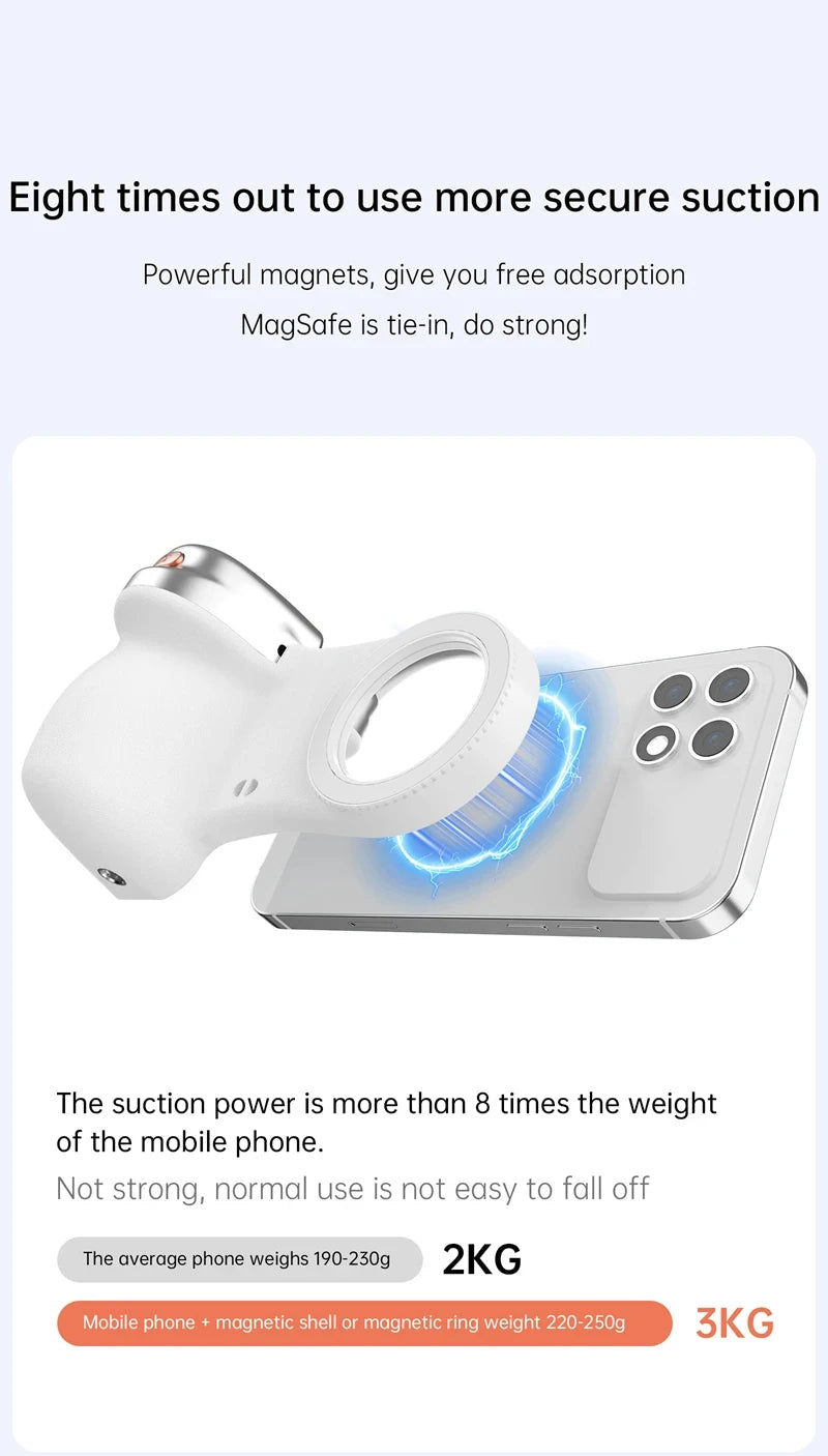 LINIM k02 Magnetic Phone Bluetooth Selfie Stick Handheld Portable Photography Selfie Phone Grip with LED Light Ergonomic Design