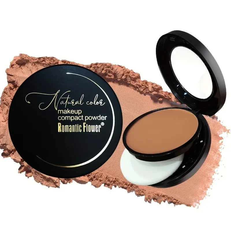 6 Color Matte Face Pressed Powder 24 Hours Oil Control Natural Setting Powder Foundation Full Coverage Waterproof Lasting Makeup