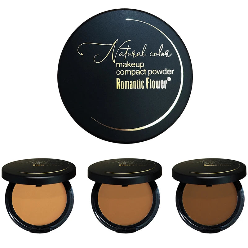 6 Color Matte Face Pressed Powder 24 Hours Oil Control Natural Setting Powder Foundation Full Coverage Waterproof Lasting Makeup