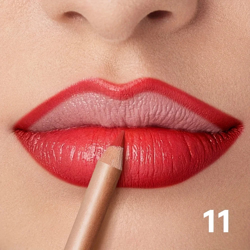 Nude Matte Lip Liner, Waterproof Long Lasting High Pigment Lip Pencil, Smooth Precise Lip Makeup Gift for Women