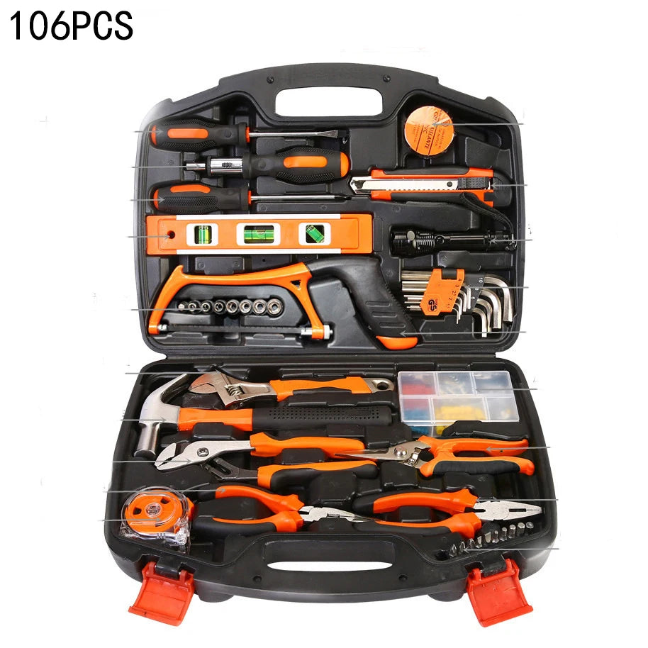 New Hardware Tool Set Combination Tool Set Multifunctional Household Use Manual Woodworking Toolbox Manual Repair Tool Sets