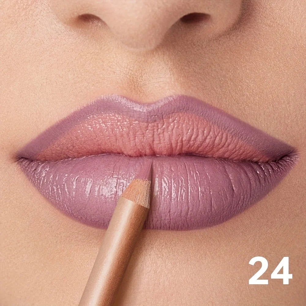 Nude Matte Lip Liner, Waterproof Long Lasting High Pigment Lip Pencil, Smooth Precise Lip Makeup Gift for Women