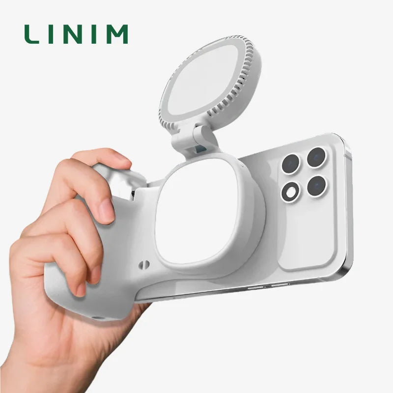 LINIM k02 Magnetic Phone Bluetooth Selfie Stick Handheld Portable Photography Selfie Phone Grip with LED Light Ergonomic Design