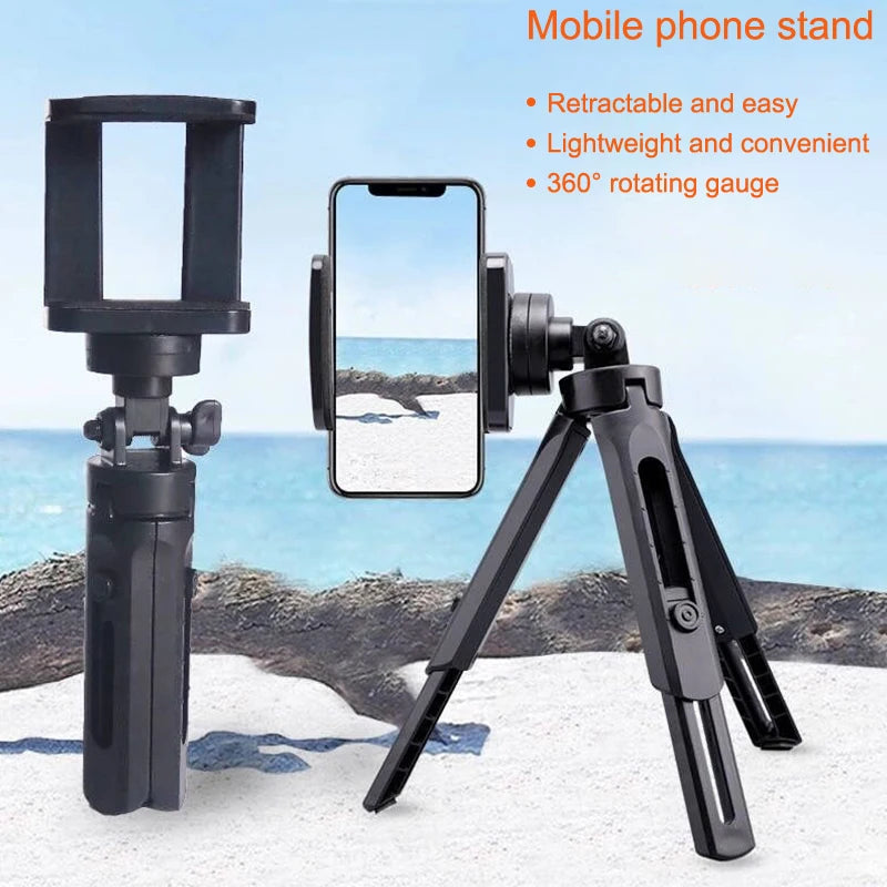 Pocket-Sized Extendable Phone Tripod Mount Selfie Stick for Live Streaming
