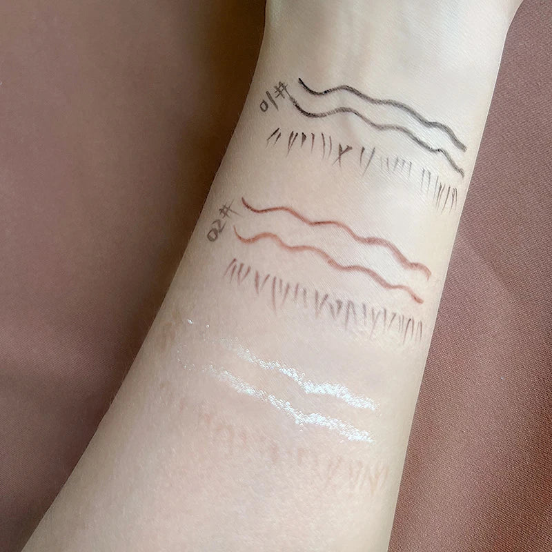 2 In 1 Brown Gel Eyeliner Pencil Ultra-slim Liquid Eye Liner Shadow Pen Smooth High Pigment Silkworm Gel Pen Lasting Eyes Makeup