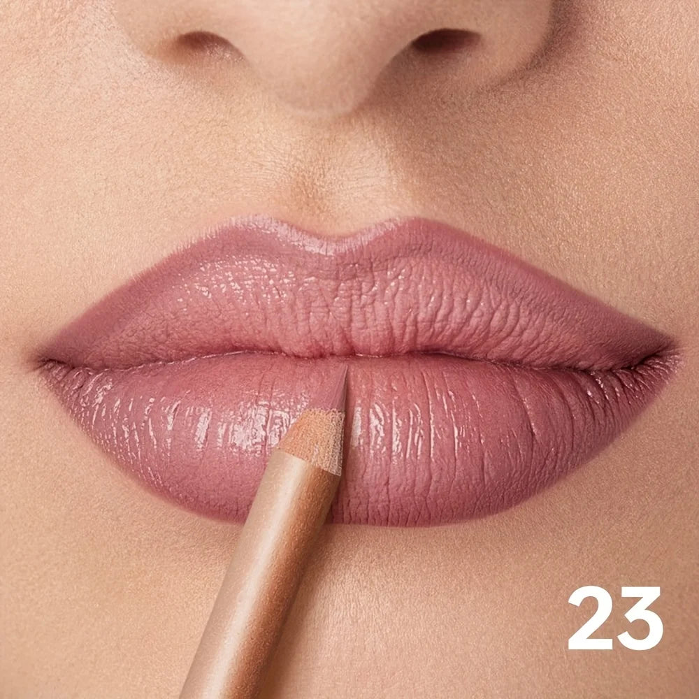 Nude Matte Lip Liner, Waterproof Long Lasting High Pigment Lip Pencil, Smooth Precise Lip Makeup Gift for Women