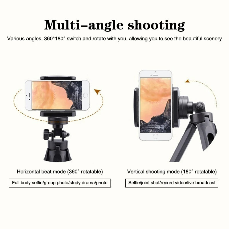 Pocket-Sized Extendable Phone Tripod Mount Selfie Stick for Live Streaming