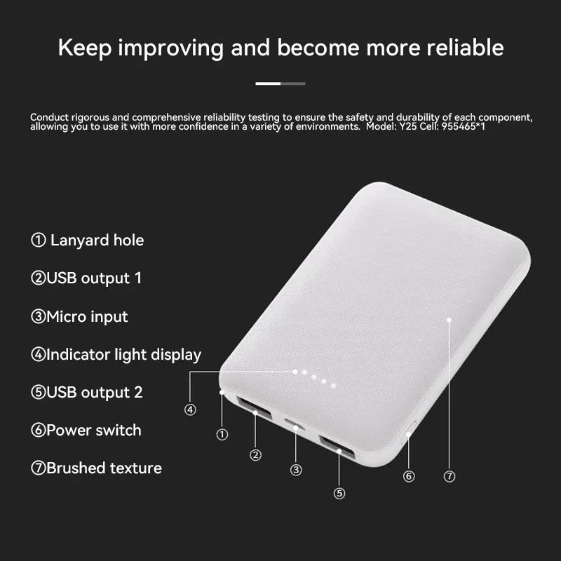 OnePlus Portable Power Bank 20000mah External Battery USB Fast Charging Mini Heating For Vest Jacket Socks Glove Equipment