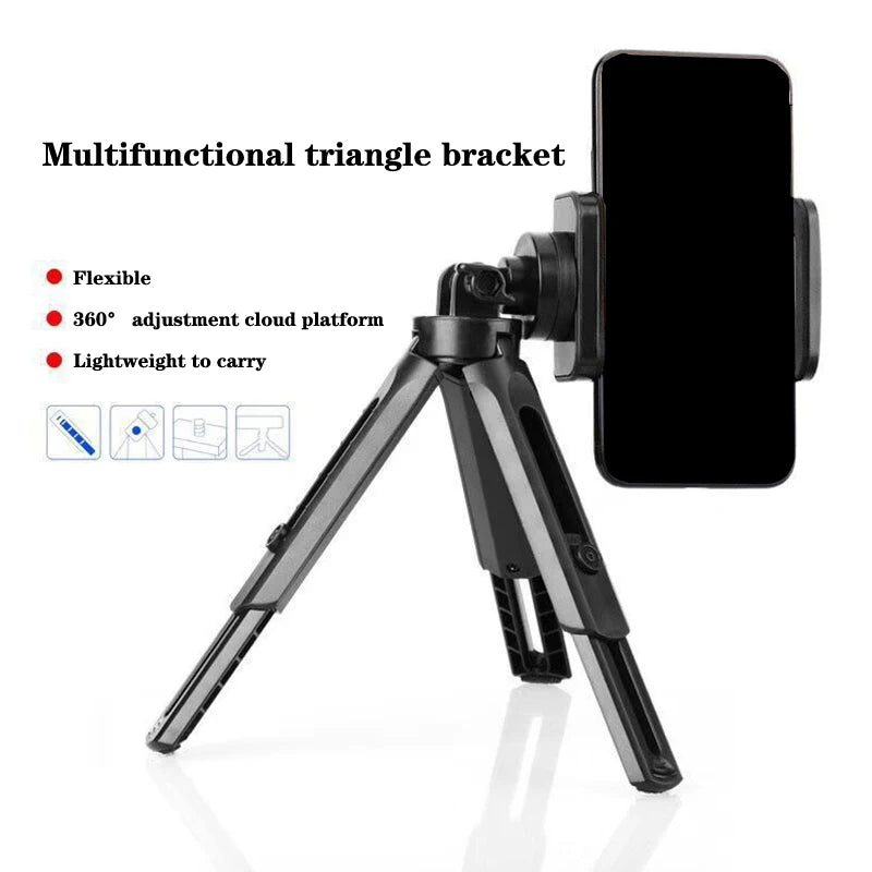 Pocket-Sized Extendable Phone Tripod Mount Selfie Stick for Live Streaming