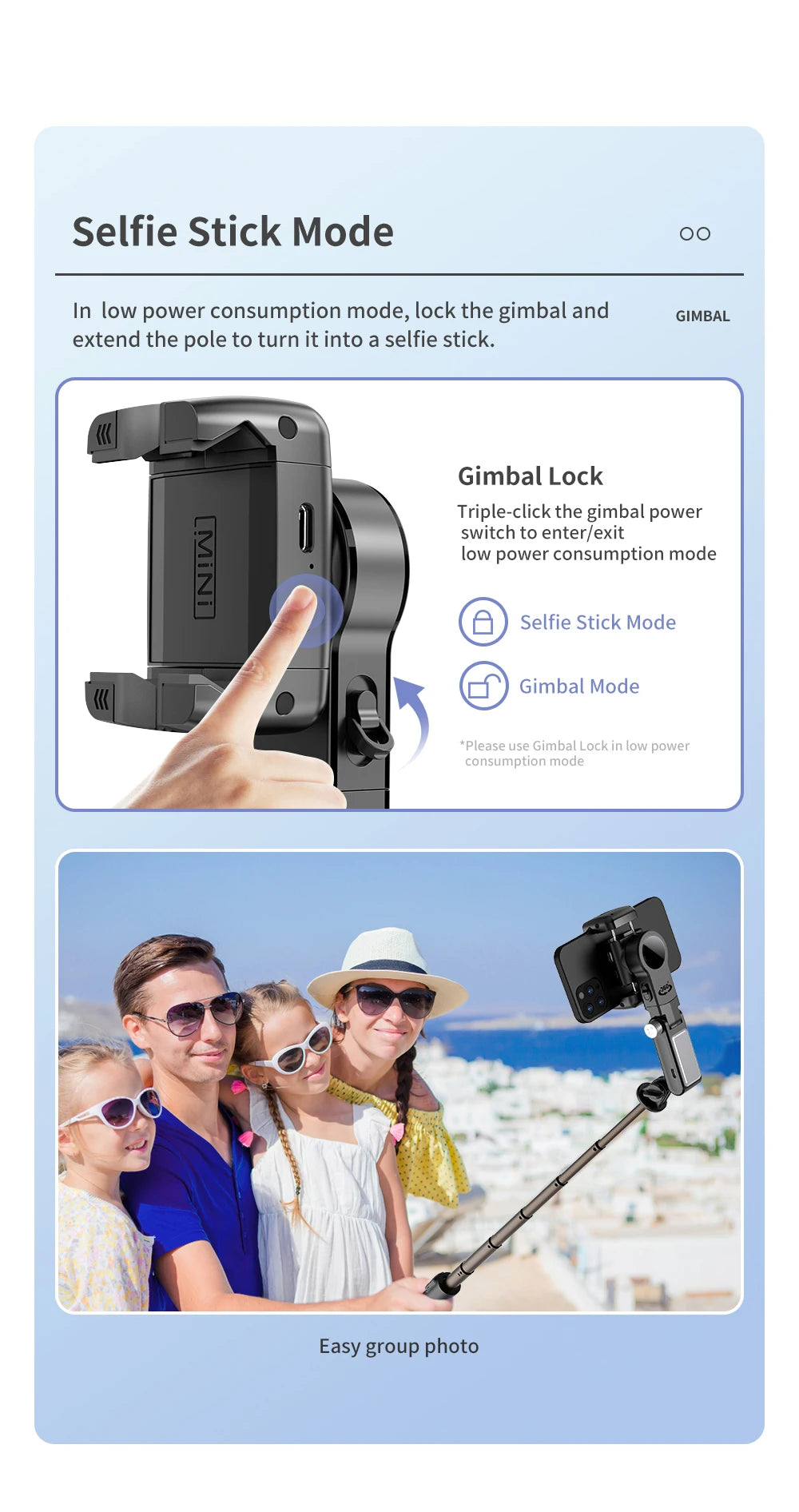 Q18 Desktop Following the shooting Mode Gimbal Stabilizer Selfie Stick Tripod with Fill Light for iPhone Cell Phone Smartphone