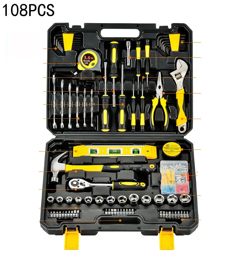 New Hardware Tool Set Combination Tool Set Multifunctional Household Use Manual Woodworking Toolbox Manual Repair Tool Sets