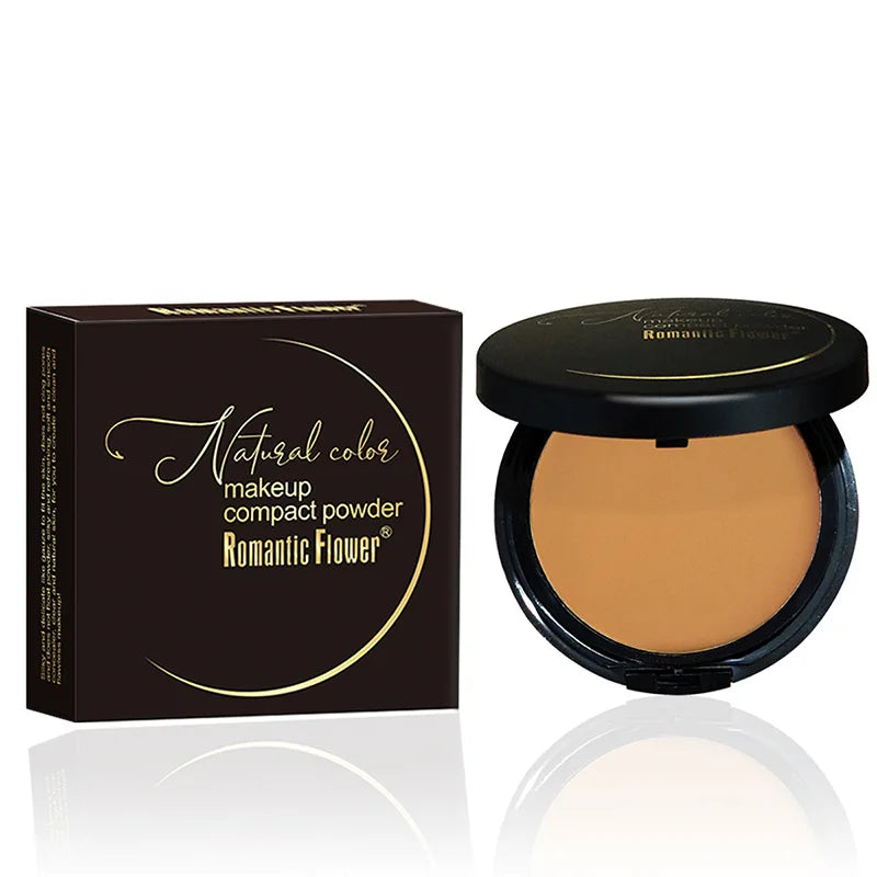 6 Color Matte Face Pressed Powder 24 Hours Oil Control Natural Setting Powder Foundation Full Coverage Waterproof Lasting Makeup