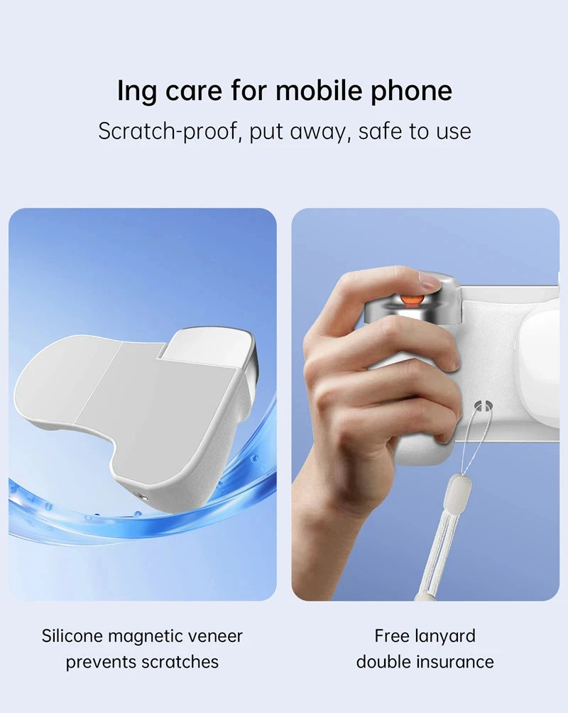 LINIM k02 Magnetic Phone Bluetooth Selfie Stick Handheld Portable Photography Selfie Phone Grip with LED Light Ergonomic Design