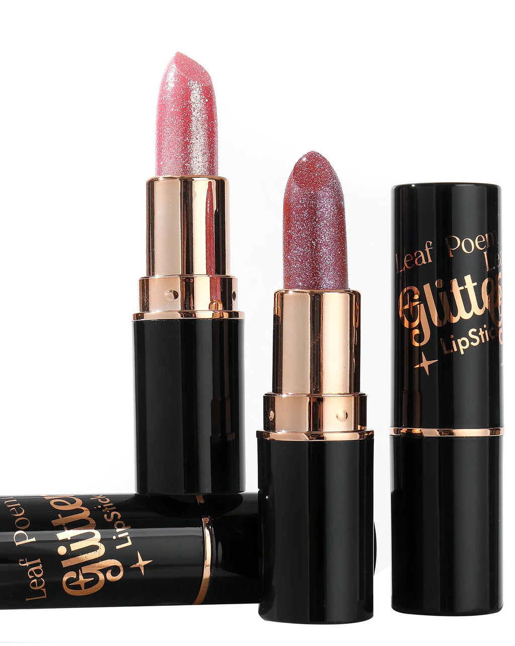 6 Colors Glitter Lipstick Waterproof Lasting Diamond Pearlescent Metallic Lipstick Pink Red Lip Gloss Women Lips Makeup Cosmetic