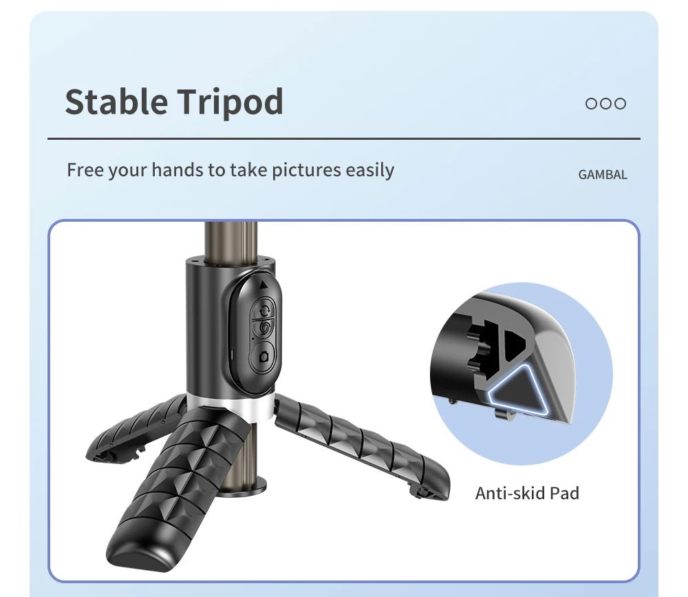 Handheld Gimbal Stabilizer Selfie Stick Tripod For iPhone Android Cell Phone Mobile Smartphone Camera Hand Portable Cellphone