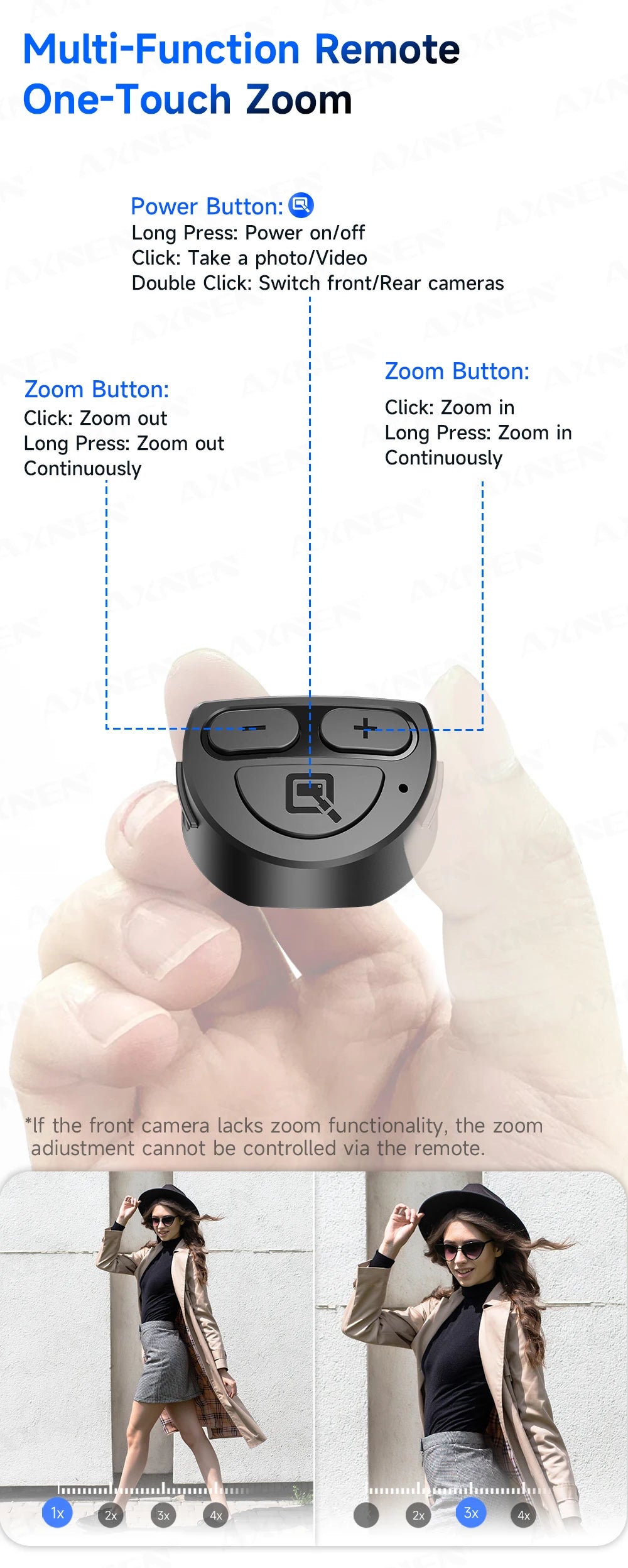 Magnetic Mini Selfie Stick Tripod for Cellphone with Extension Rod Wireless Remote, Fill Light Option, for Smartphone Vlog Shoot