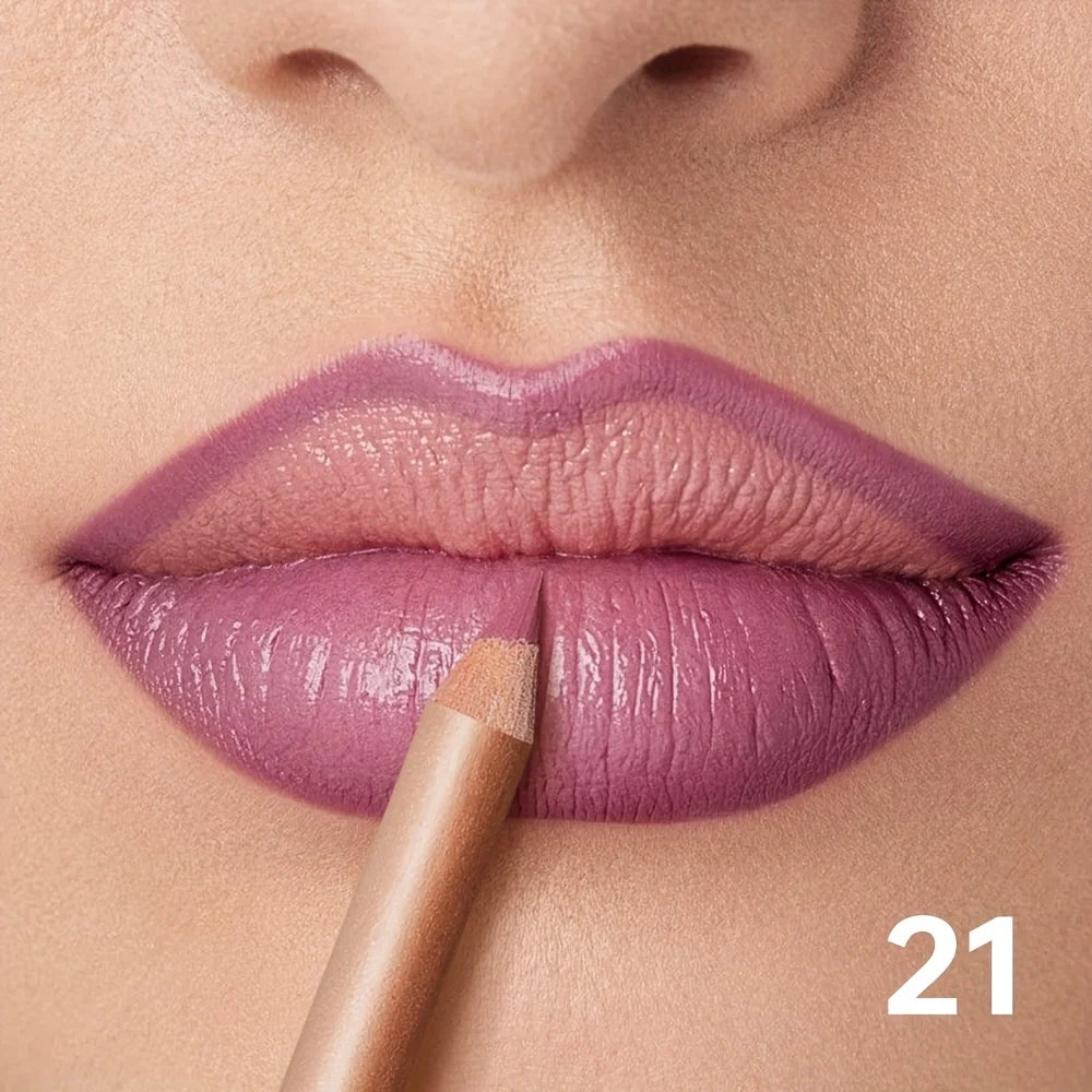 Nude Matte Lip Liner, Waterproof Long Lasting High Pigment Lip Pencil, Smooth Precise Lip Makeup Gift for Women