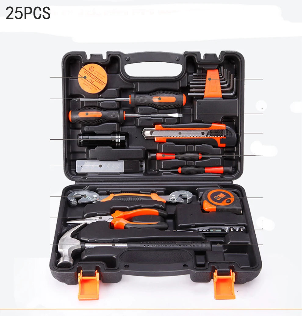 New Hardware Tool Set Combination Tool Set Multifunctional Household Use Manual Woodworking Toolbox Manual Repair Tool Sets