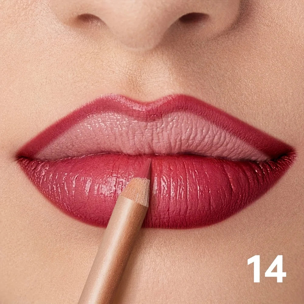 Nude Matte Lip Liner, Waterproof Long Lasting High Pigment Lip Pencil, Smooth Precise Lip Makeup Gift for Women