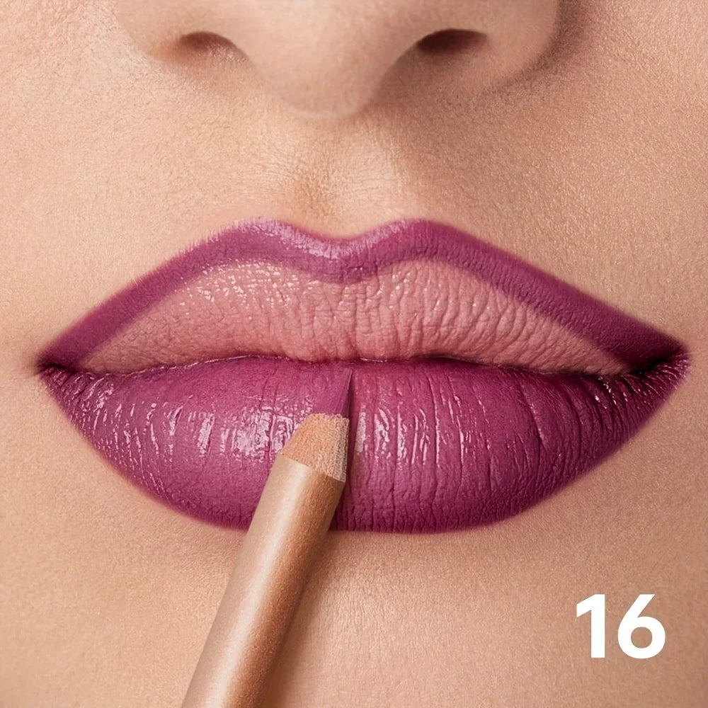 Nude Matte Lip Liner, Waterproof Long Lasting High Pigment Lip Pencil, Smooth Precise Lip Makeup Gift for Women