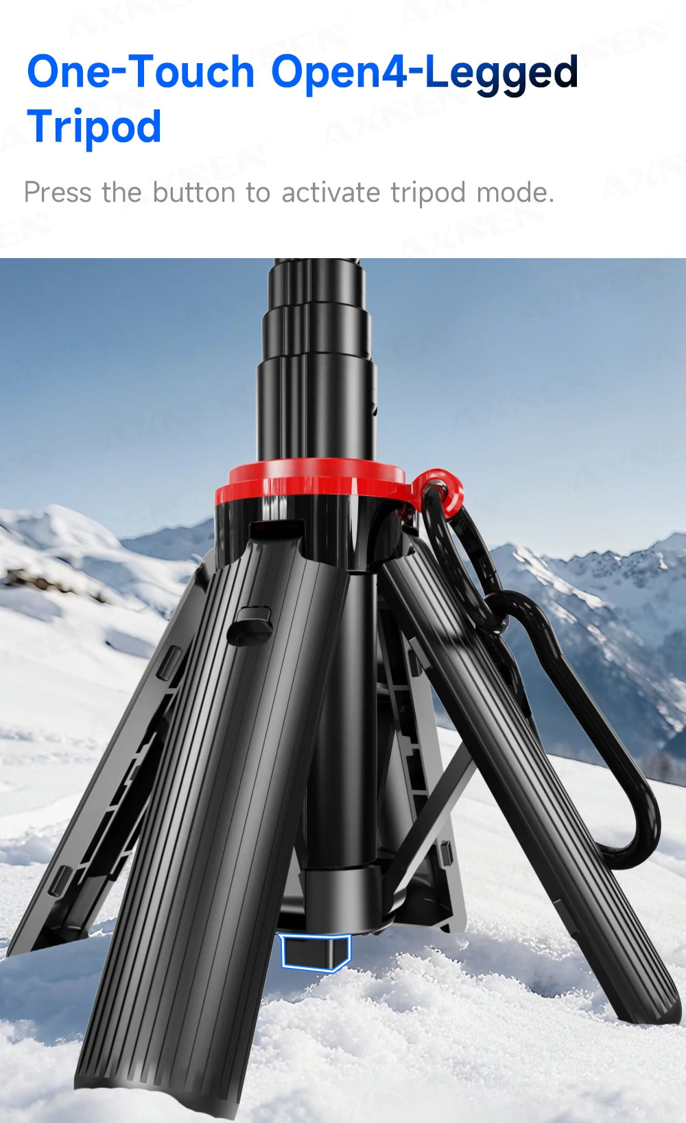 Magnetic Mini Selfie Stick Tripod for Cellphone with Extension Rod Wireless Remote, Fill Light Option, for Smartphone Vlog Shoot