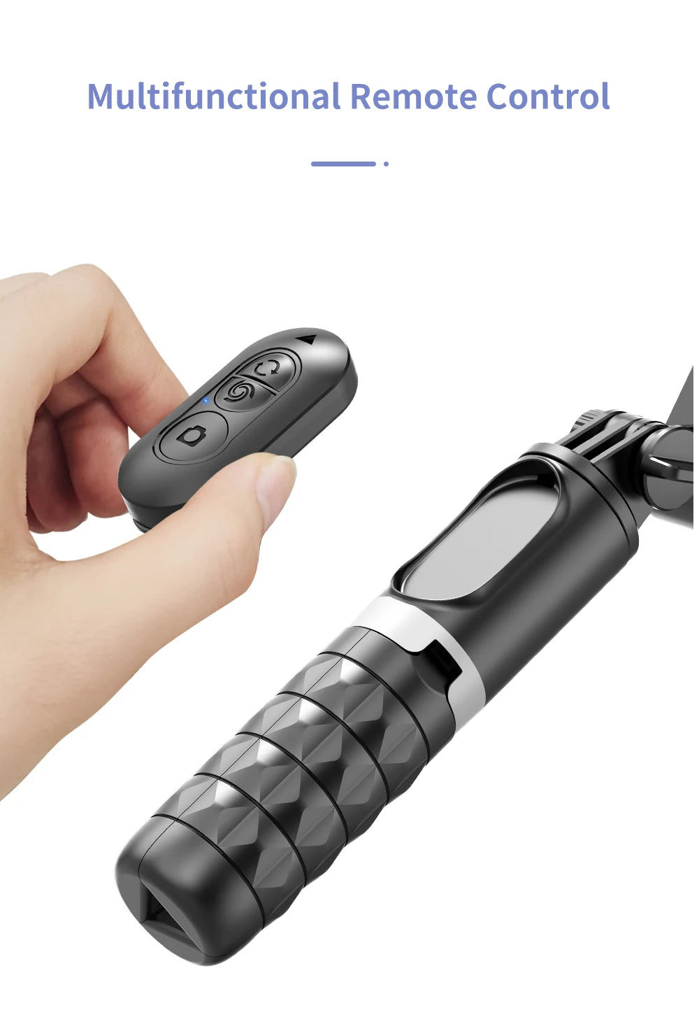 Q18 Desktop Following the shooting Mode Gimbal Stabilizer Selfie Stick Tripod with Fill Light for iPhone Cell Phone Smartphone