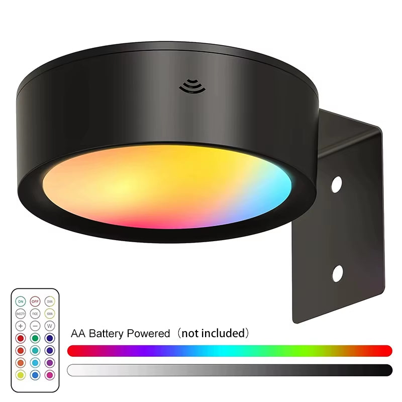 Magnetic LED Wall Light Night Dimmable Magnetic Picture Lights 360° Rotation Touch Remote Control Cabinet Spotlight Night Lamp