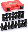15 PCS 3/8" Drive Standard Universal Impact Socket Set, 6-Point, Metric, 8Mm - 22Mm