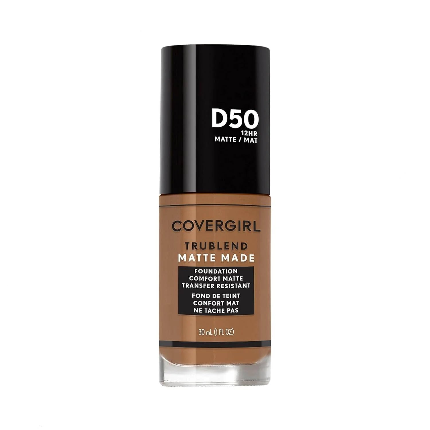 COVERGIRL Trublend Matte Made Liquid Foundation, Deep Golden D50, 1.01 Fl Oz (Pack of 1)